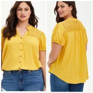 Torrid Lace Inset Blouse